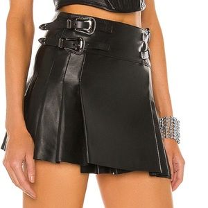Dundas x Revolve 100% Genuine Leather Skirt Large